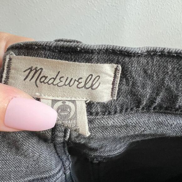 Madewell Perfect Vintage Straight Jean Women's 29 Faded Black High Rise Raw Hem - Picture 5 of 8